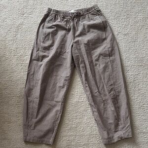 Abercrombie & Fitch women's barrel gingham pants